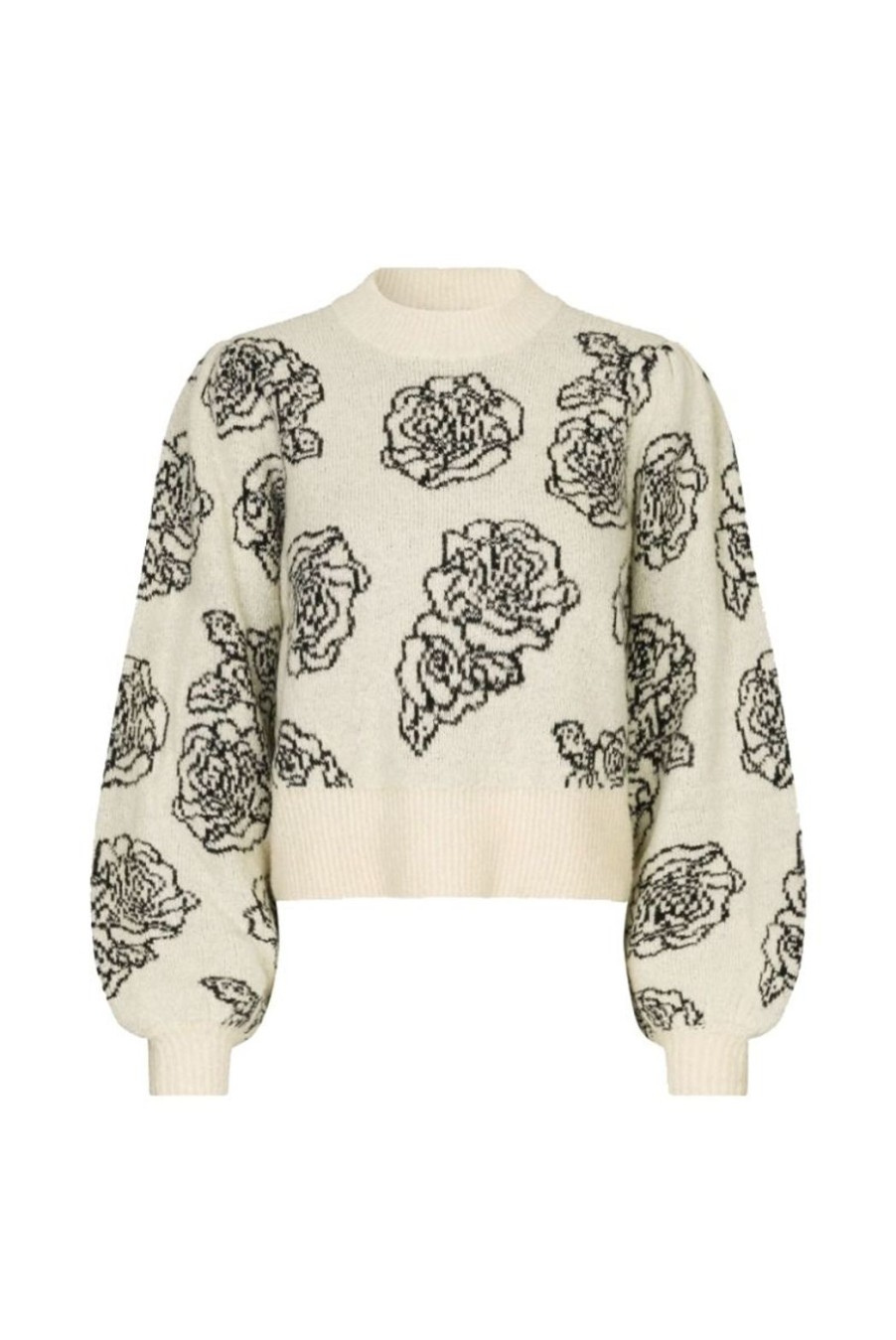 Clothing Baum Und Pferdgarten | Cherika Sweater - Creme Embroidery