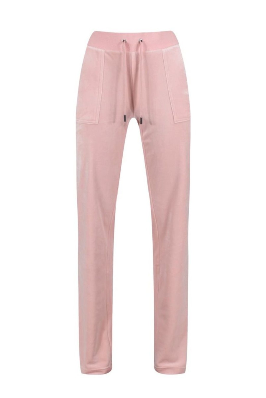 Clothing Juicy Couture | Del Ray Classic Velour Pocketed Bottoms - Pale Pink